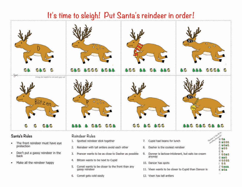 Reindeer puzzle