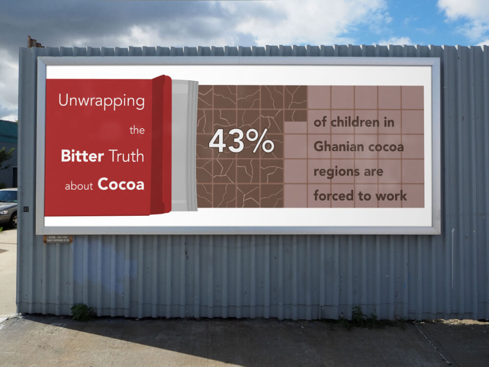Ethical chocolate billboard